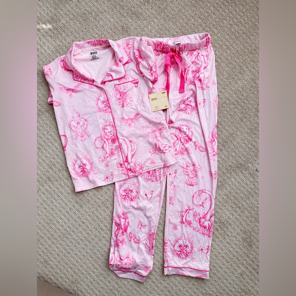 New wicked woman/ Youth Pajama Set - Pink and White